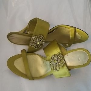 Ladies Green Bling sandals